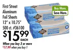 Smart & Final First Street Aluminum Foil Sheets offer