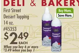 Smart & Final First Street Dessert Topping offer