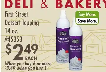 Smart & Final First Street Dessert Topping offer