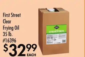 Smart & Final First Street Clear Frying Oil offer