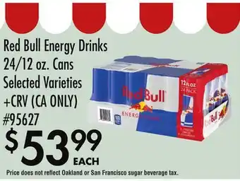 Smart & Final Red Bull Energy Drinks offer
