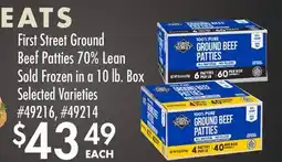 Smart & Final First Street Ground Beef Patties 70% Lean offer