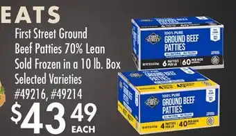 Smart & Final First Street Ground Beef Patties 70% Lean offer