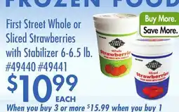 Smart & Final First Street Whole or Sliced Strawberries with Stabilizer offer