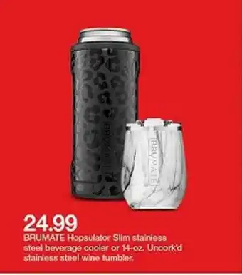 Target Brumate Hopsulator Slim Stainless Steel Beverage Cooler Or Uncork'd Stainless Steel Wine Tumbler offer