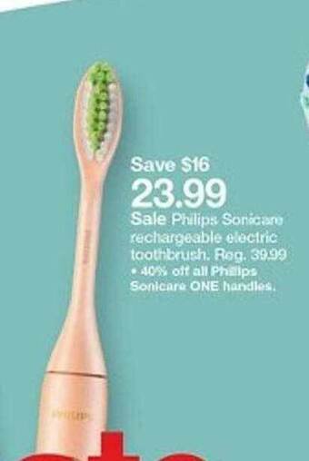 Target Philips Sonicare Rechargeable Electric Toothbrush offer