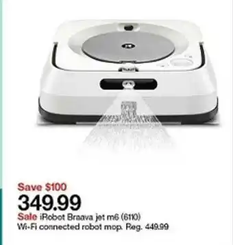 Target Irobot Braava Jet M6 6110 Wi-fi Connected Robot Mop offer