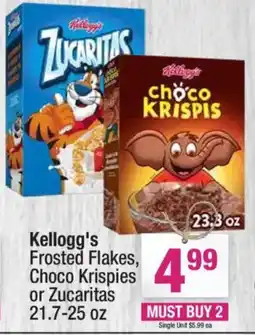 Super King Markets Kellogg's Frosted Flakes and Choco Krispies or Zucaritas offer
