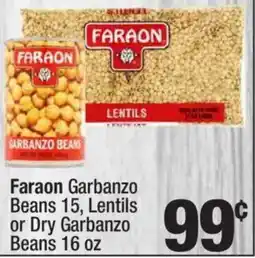 Super King Markets Faraon Garbanzo Beans 15 and Lentils or Dry Garbanzo Beans offer