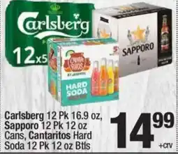 Super King Markets Carlsberg and Sapporo or Cantaritos Hard Soda offer