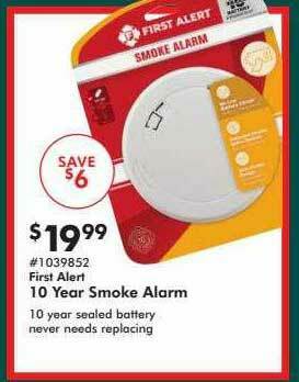 Valu Home Centers First Alert 10 Year Smoke Alarm offer