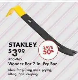 Valu Home Centers Stanley Wonder Bar 7 In. Pry Bar offer