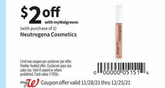 Walgreens Neutrogena Cosmetics offer