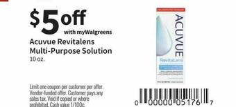 Walgreens Acuvue Revitalens Multi-purpose Solution offer