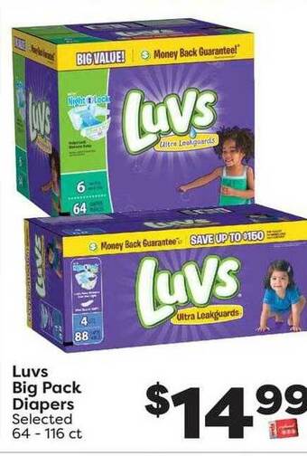 Weis Markets Luvs Big Pack Diapers offer