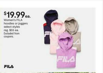 JC Penney Women's Fila Hoodies Or Joggers offer