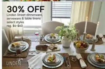 JC Penney Linden Street Dinnerware, Serveware & Table Lines offer
