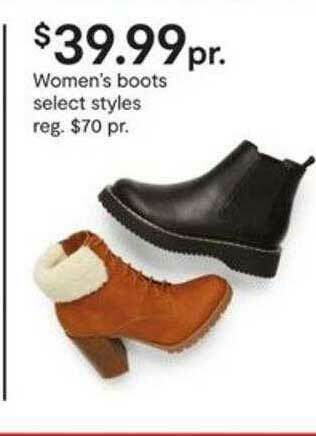 JC Penney Women's Boots offer