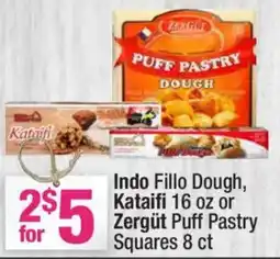 Super King Markets Indo Fillo Dough and Kataifi or Zergüt Puff Pastry Squares offer