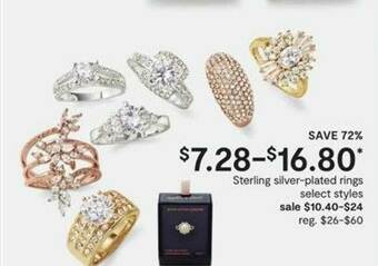 JC Penney Sterling Silver-plated Rings offer