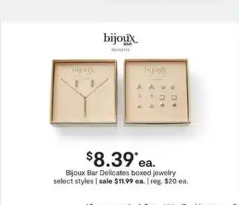 JC Penney Bijoux Bar Delicates Boxed Jewelry offer