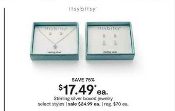 JC Penney Sterling Silver Boxed Jewelry offer