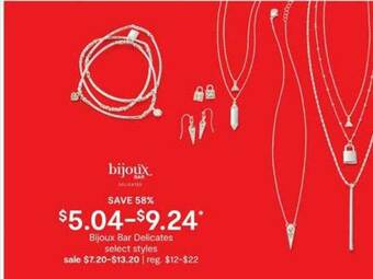 JC Penney Bijoux Bar Delicates offer