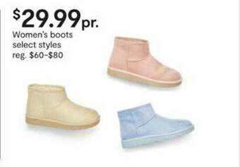 JC Penney Women's Boots offer