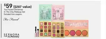 JC Penney Too Faced Christmas In The City Makeup Set offer