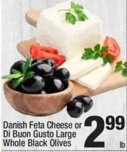 Super King Markets Danish Feta Cheese or Di Buon Gusto Large Whole Black Olives offer