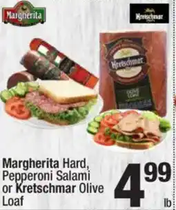 Super King Markets Margherita Hard Pepperoni Salami or Kretschmar Olive Loaf offer