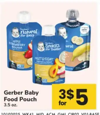 ACME Gerber Baby Food Pouch offer