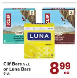 ACME Clif Bars 5 ct. or Luna Bars 6 ct offer