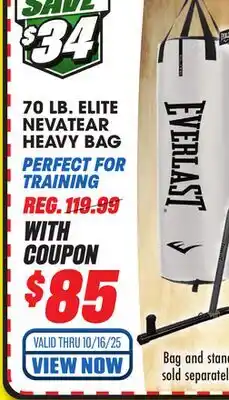 Big 5 Everlast Elite Nevatear Heavy Bag 70 lbs offer