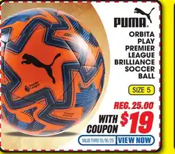 Big 5 Puma Orbita Play Premier League Brilliance Soccer Ball offer