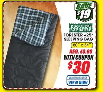 Big 5 Rugged Exposure Forester +25° Sleeping Bag offer