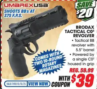 Big 5 Umarex Brodax Tactical CO2 Revolver offer