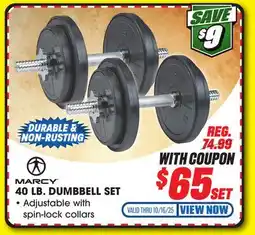 Big 5 Marcy 40-lb. Adjustable Cast Iron Dumbbell Set offer