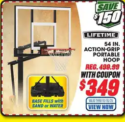 Big 5 Lifetime 54 Action Grip Portable Hoop offer