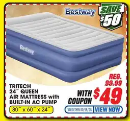 Big 5 Bestway Tritech Air Mattress Queen 24 with Built-in AC Pump offer