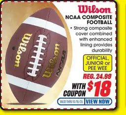 Big 5 Wilson NCAA Composite Official Football offer