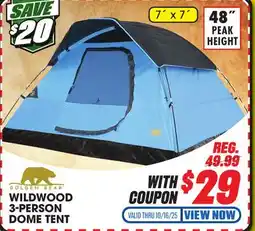 Big 5 Golden Bear Wildwood 3-Person Dome Tent offer