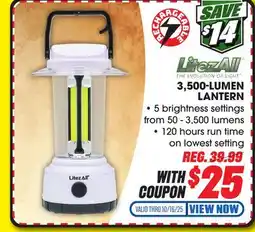 Big 5 LitezAll 3500-Lumen Rechargeable Lantern offer