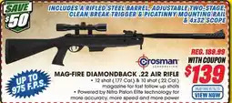 Big 5 Crosman Mag-Fire Diamondback .22 Caliber Pellet Rife Combo offer