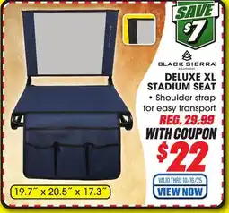 Big 5 Black Sierra Deluxe XL Stadium Seat 25 offer