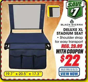 Big 5 Black Sierra Deluxe XL Stadium Seat 25 offer