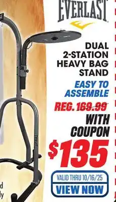 Big 5 Everlast Dual 2-Station Heavy Bag Stand offer