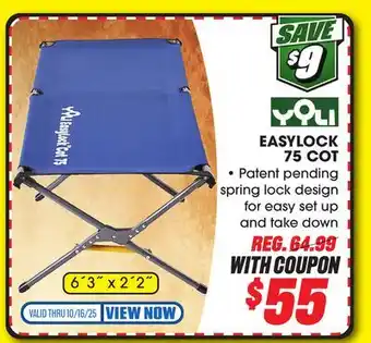 Big 5 Yoli EasyLock 75 Cot offer