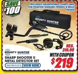 Big 5 Bounty Hunter Sharp Shooter II Metal Detector Combo offer