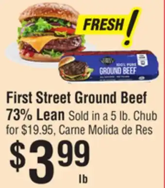 Smart & Final First Street Ground Beef 73% Lean offer